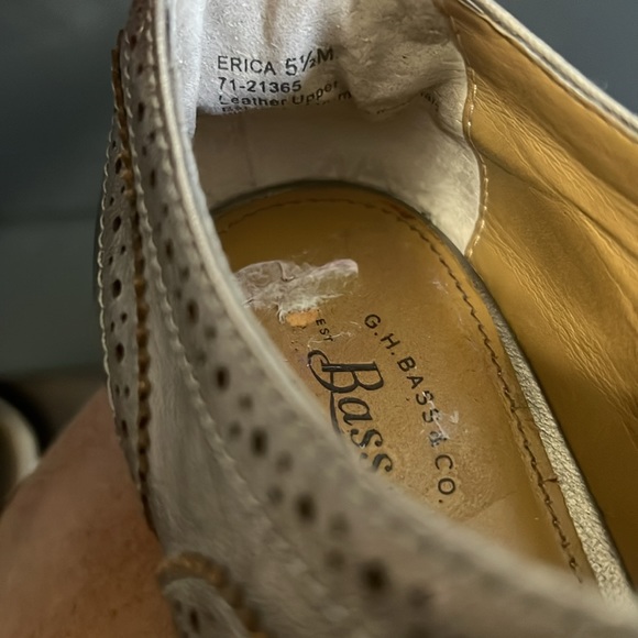 Bass Rose Gold Metallic Oxford Loafer Size 5.5 - Picture 11 of 12